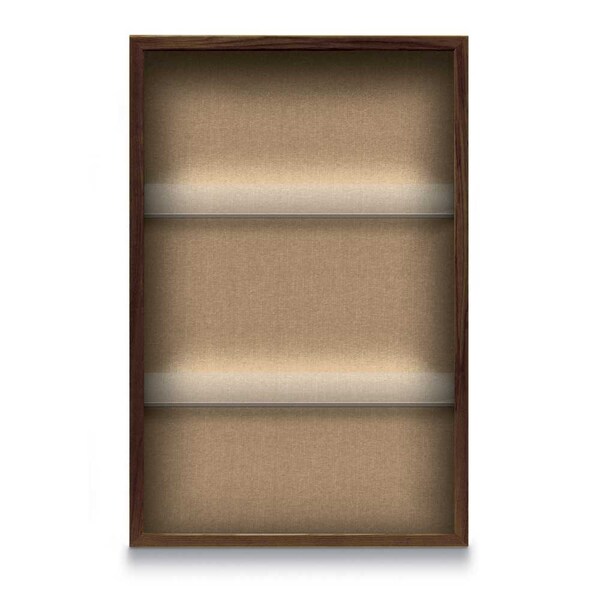 Outdoor Enclosed Combo Board, 48"x36", Satin Frame/Black & Cloud